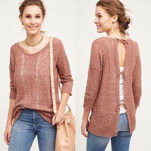 Anthro Knitted & Knotted Adeline Tie-Back Sweater
